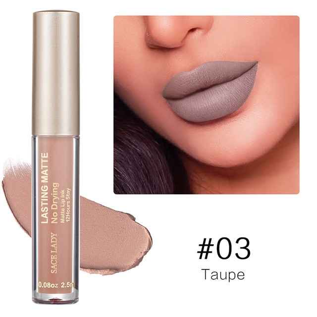 Make Up Waterproof Nude Lipstick Long Lasting Liquid Matte Lipstick Kit Lip Gloss Cosmetics Lipgloss Lip Makeup - MODALIFE
