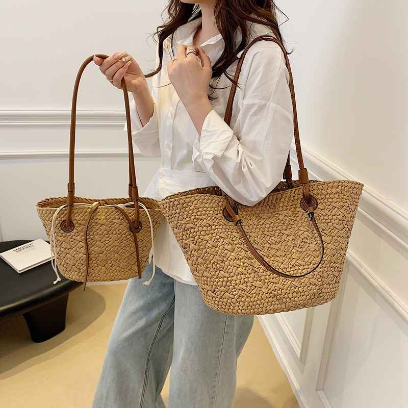 Straw woven bag for women large capacity single shoulder tote bag - MODALIFE