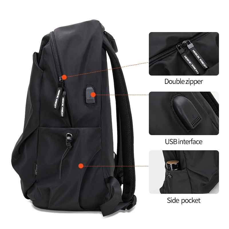 Heroic Knight Men Fashion Backpack 15.6inch Laptop Backpack Men Waterproof Travel Outdoor backpack School Teenage Mochila Bag - MODALIFE