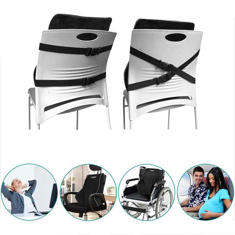 Memory cotton lumbar support, slow rebound lumbar pillow backrest