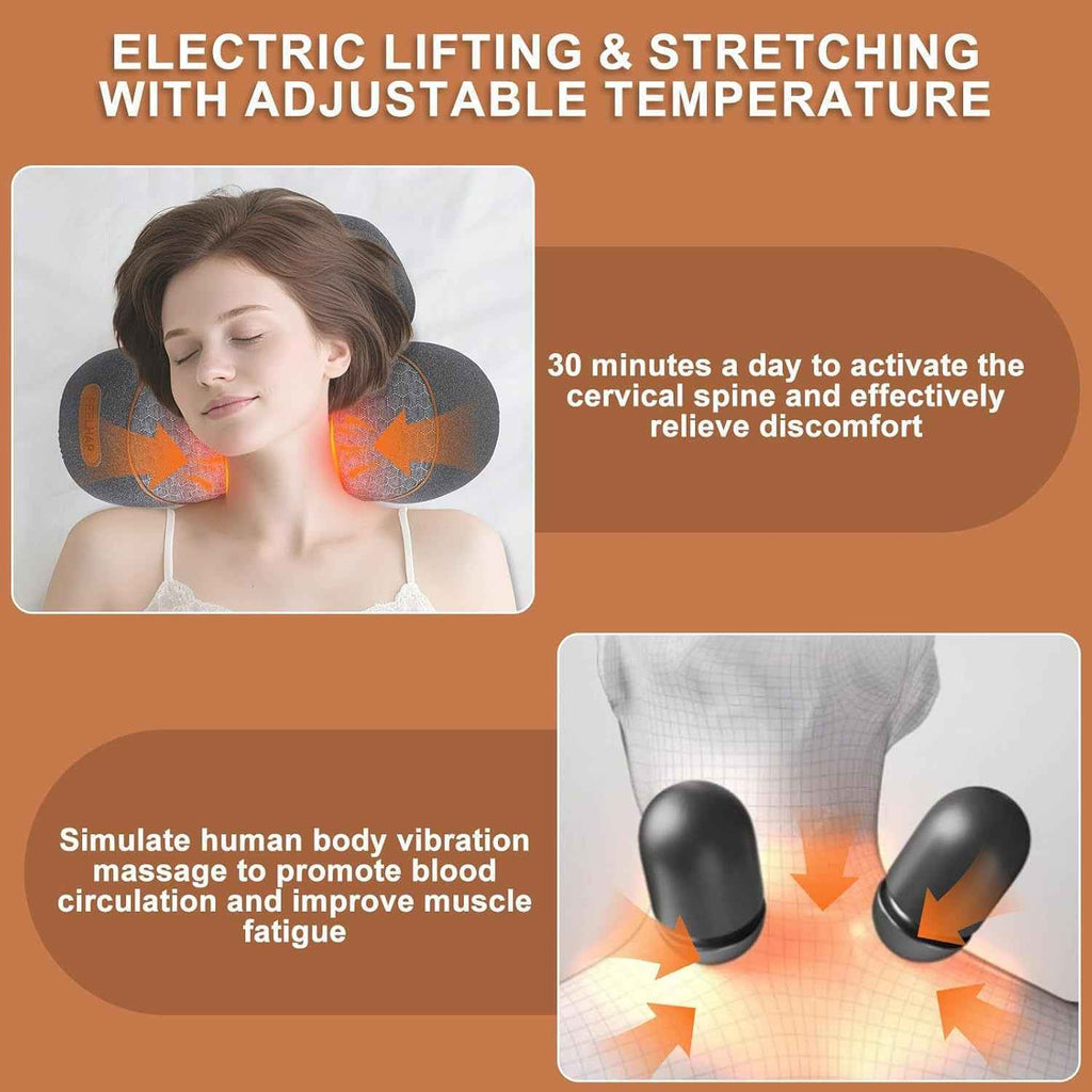 Cervical massage pillow electric shoulder and neck massager sleep aid pillow