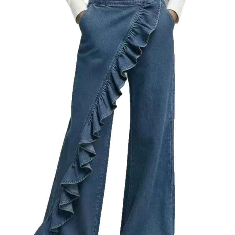 Vintage Irregular Mid-Waist Genuine Denim Pants for WomenSpring and Summer Fashion - MODALIFE