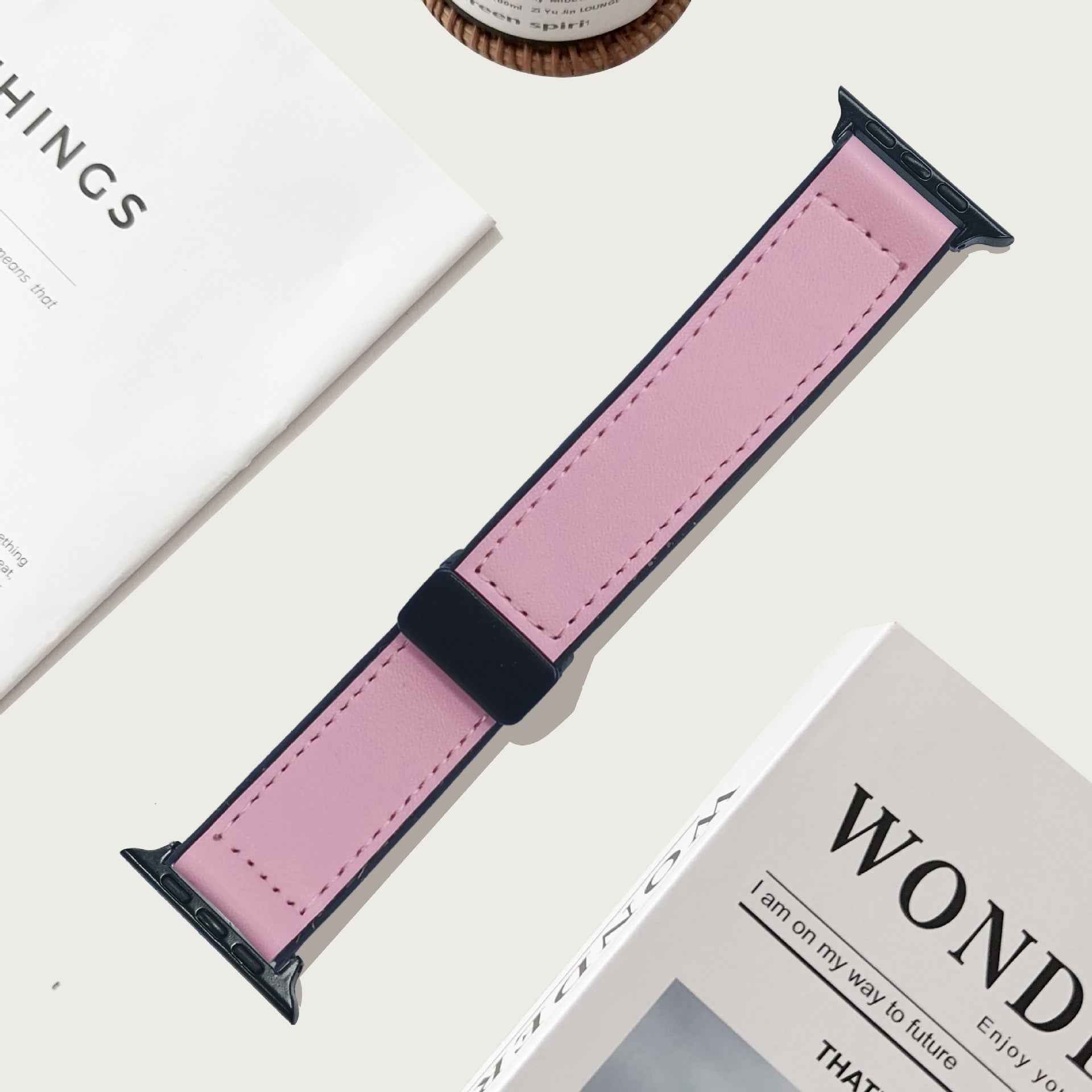 Compatible with Apple Watch 5/6/7/8/9 Ultra Magnetic Buckle Crazy Horse Texture Silicone Skin Strap - MODALIFE