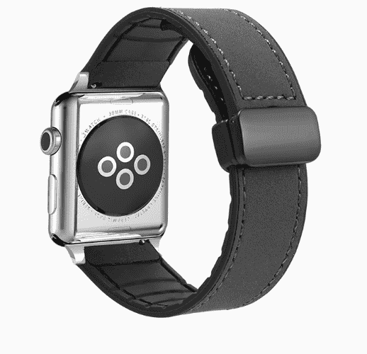 Compatible with Apple Watch 5/6/7/8/9 Ultra Magnetic Buckle Crazy Horse Texture Silicone Skin Strap - MODALIFE