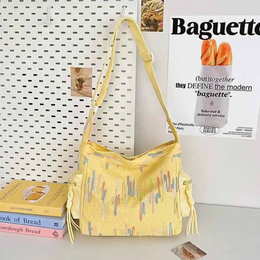 Contrast Texture Shoulder Bag - MODALIFE