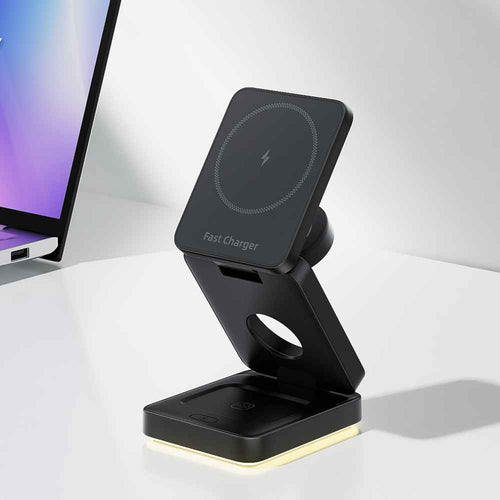 3 in 1 Wireless Charger Magnetic Foldable Charger For iphone charger power Adapter Charging Stand & Holder - MODALIFE