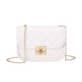 Small square bag embroidered diamond grid women's bag