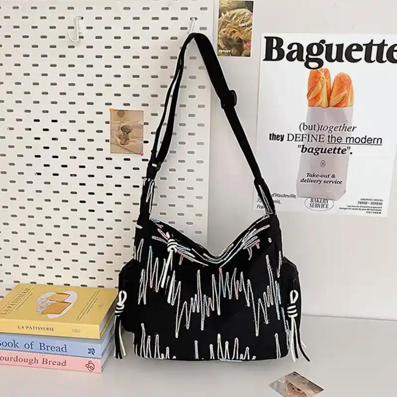 Contrast Texture Shoulder Bag - MODALIFE