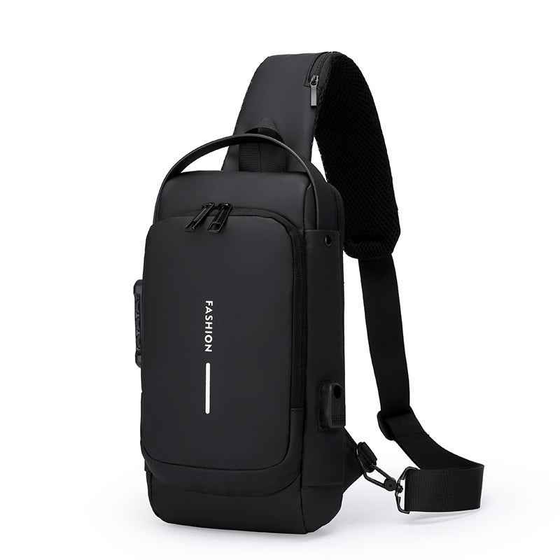 Waterproof Anti Theft Designer Password Lock Bag Usb Crossbody Sling Bags For Men Chest Bags - MODALIFE