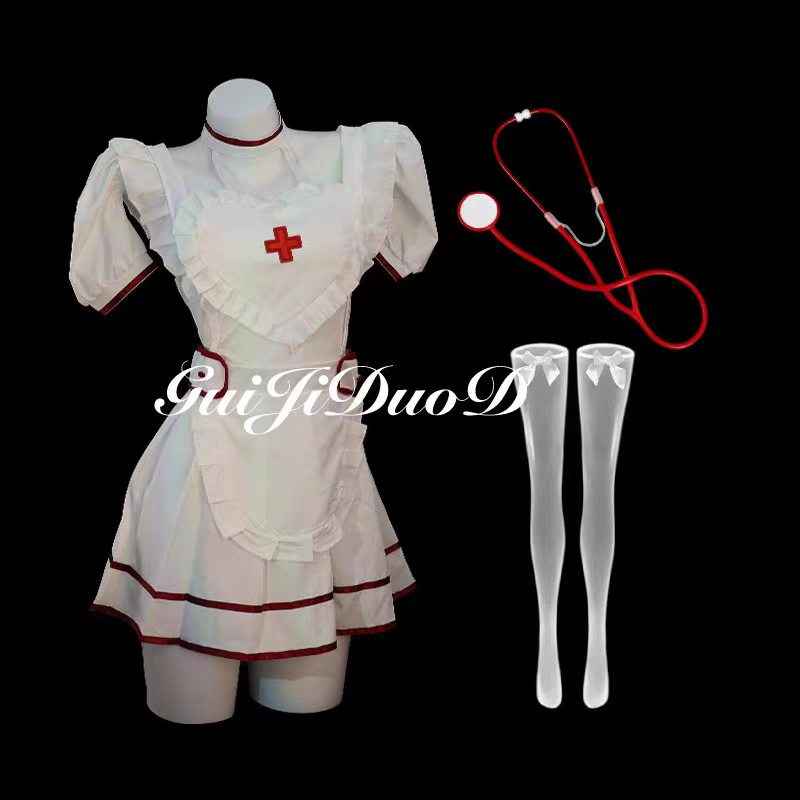 GJ Trick "Sweetheart Nurse" Sexy Costume Role Playing Clothes Small Breasts Romantic Fun Uniform qqny Underwear - MODALIFE