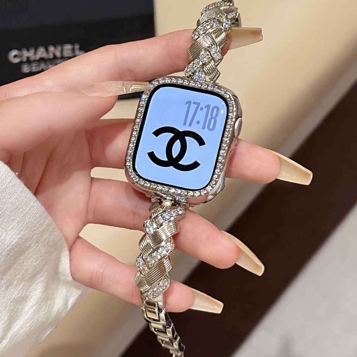 Wheat Spike Diamond-Encrusted Metal Starlight Watch Band for Apple Watch Female - MODALIFE