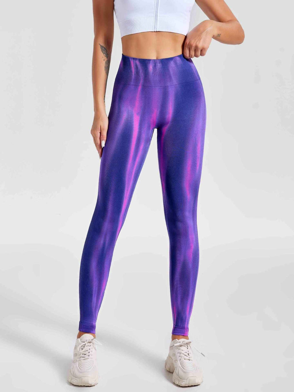 Dyed Aurora High-Waisted Seamless Yoga Pants Tummy Control Fitted Workout Leggings Fitness Pants - MODALIFE