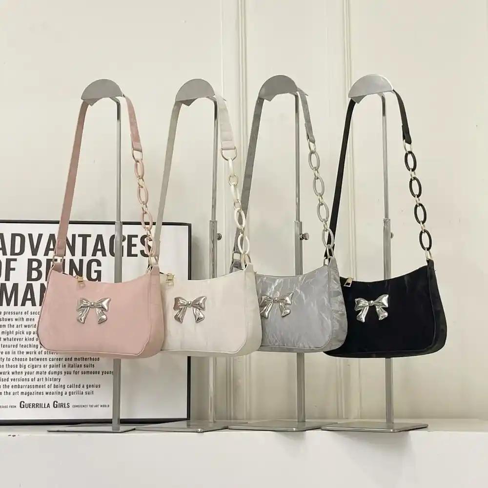 Bow PU Leather Shoulder Bag - MODALIFE
