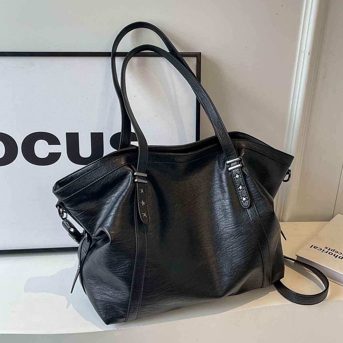 Single Shoulder Tote Bag, Large Capacity, Women's Soft Leather Vintage Commute Bag, Crossbody Bag for Women - MODALIFE