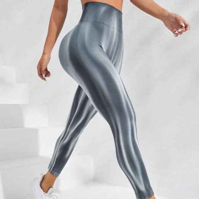 Dyed Aurora High-Waisted Seamless Yoga Pants Tummy Control Fitted Workout Leggings Fitness Pants