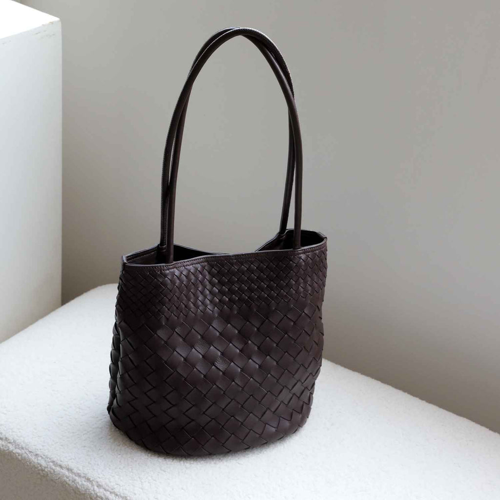 Woven bucket bag single shoulder women's bag - MODALIFE