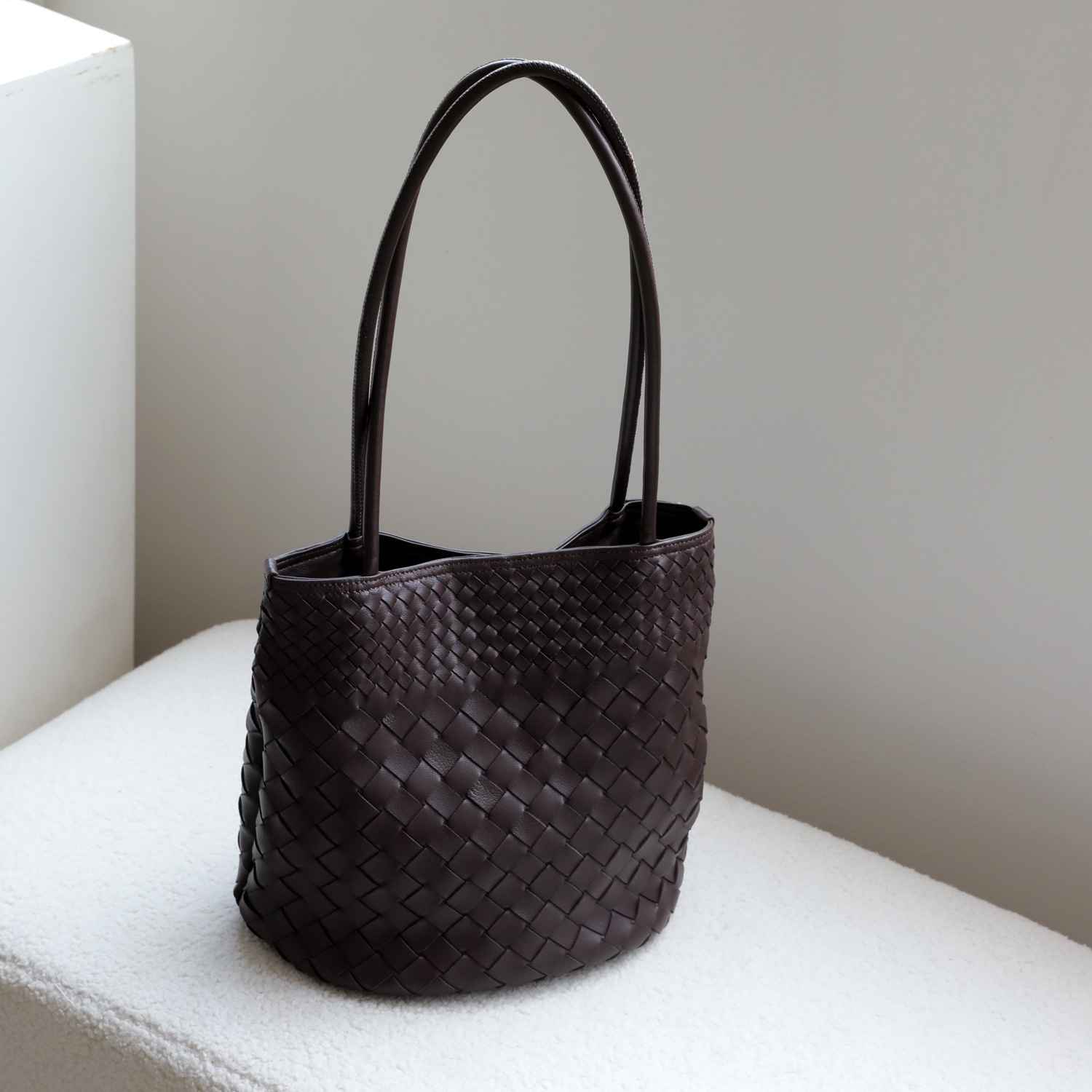 Woven bucket bag single shoulder women's bag - MODALIFE