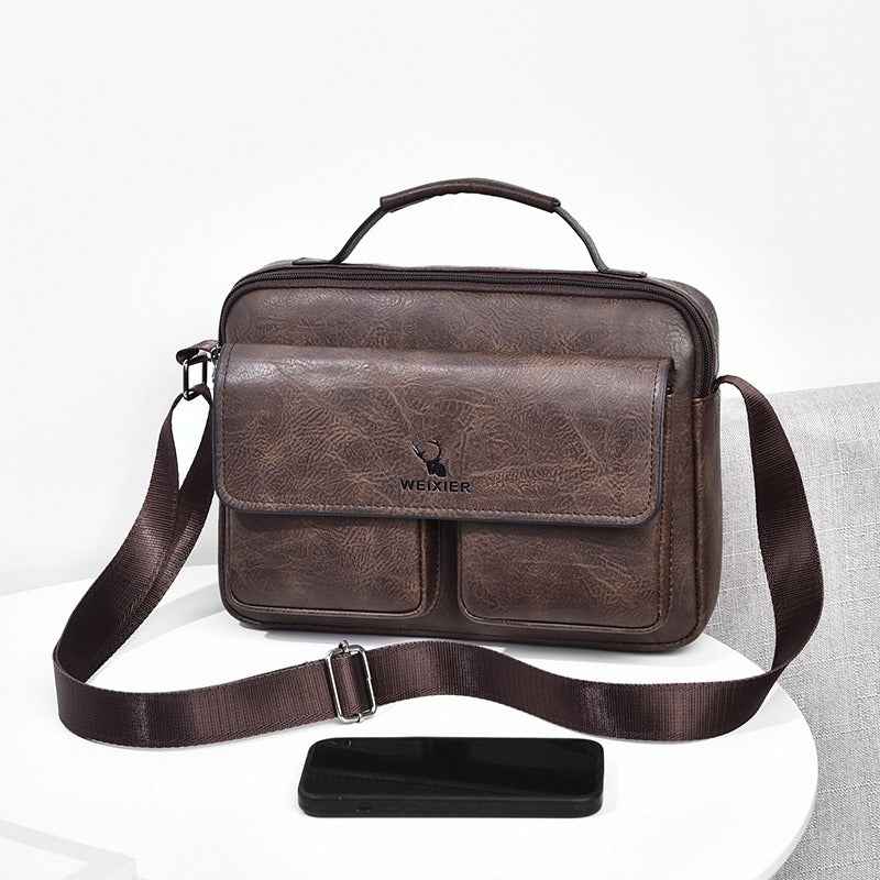 Men's Business Satchel Single Shoulder Bag Cross Body Large Capacity Single Shoulder Leisure Bag Messenger Bag - MODALIFE