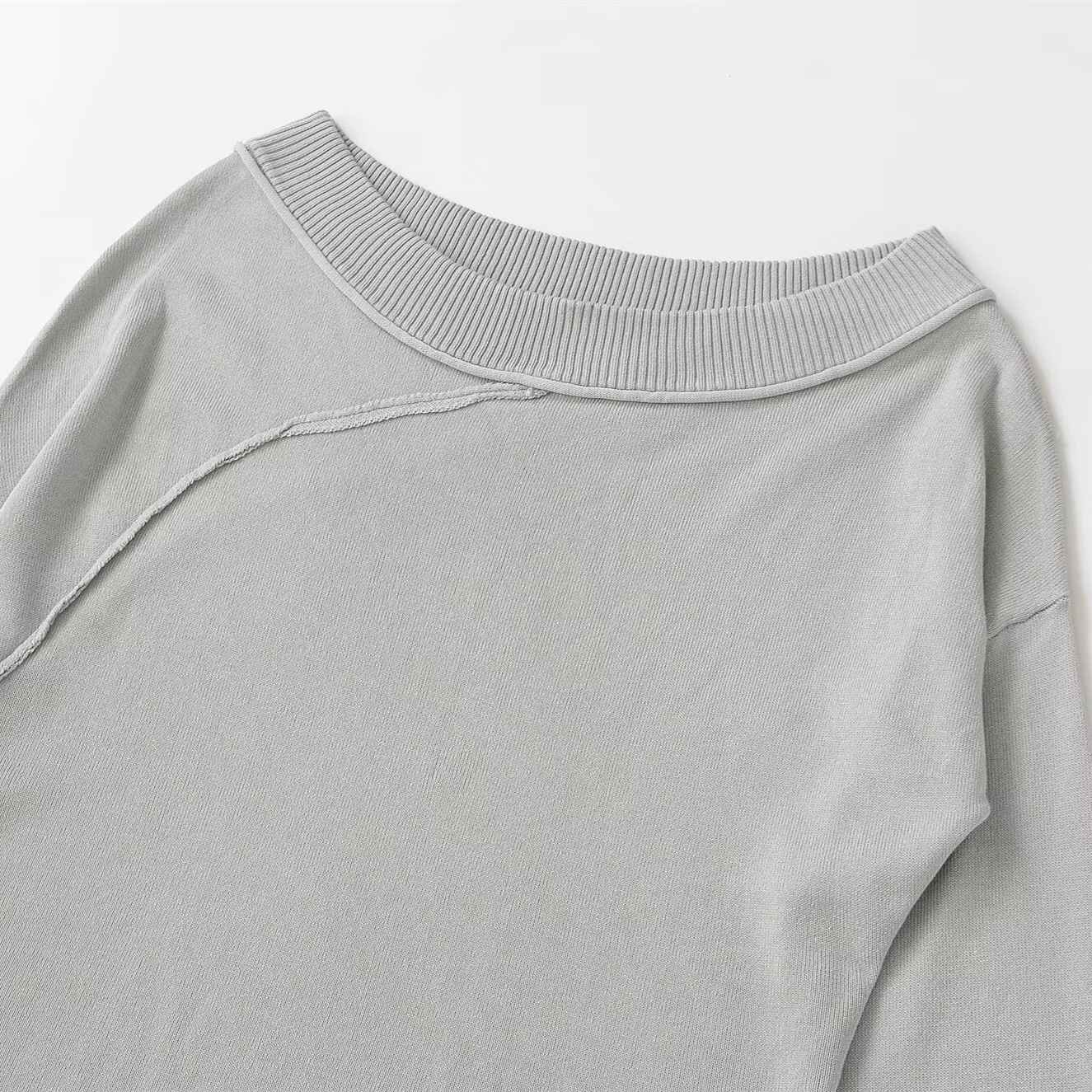 Off shoulder long sleeved asymmetrical knit sweater - MODALIFE