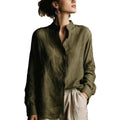 Collar loose long sleeved shirt