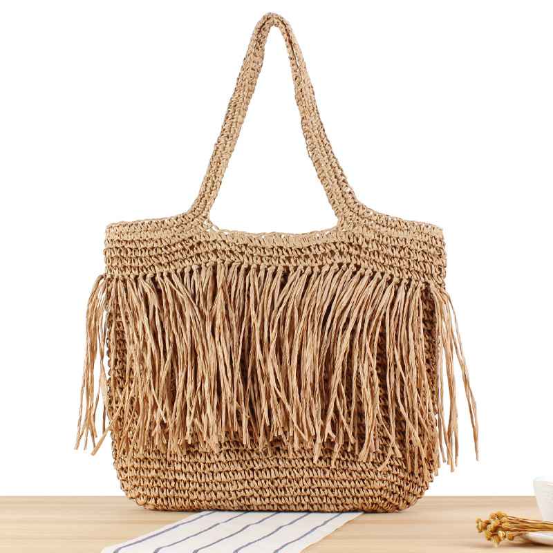 Beach Resort Chic: Handwoven Tassel Bag - Stylish, Spacious, and Versatile Crossbody Bag - MODALIFE