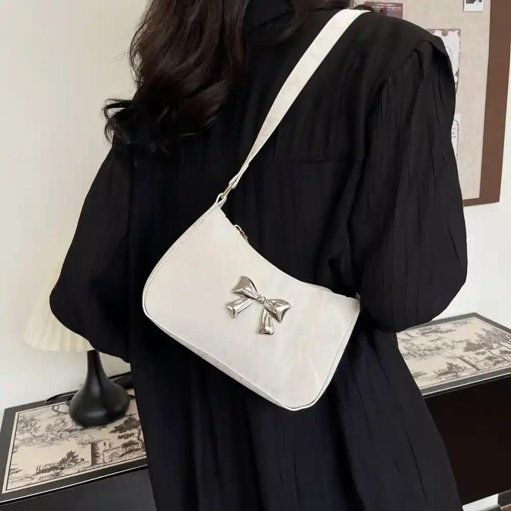 Bow PU Leather Shoulder Bag - MODALIFE
