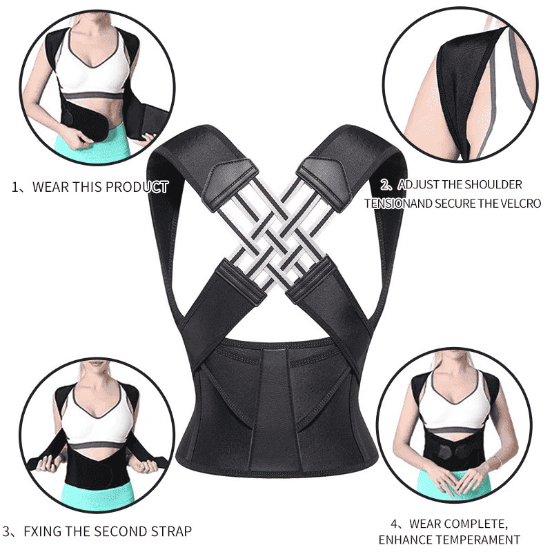 Posture Corrector for Men and Women, Invisible Shoulder Opening Back Support Belt, Anti-Slouching Posture Brace, Back Alignment Belt - MODALIFE