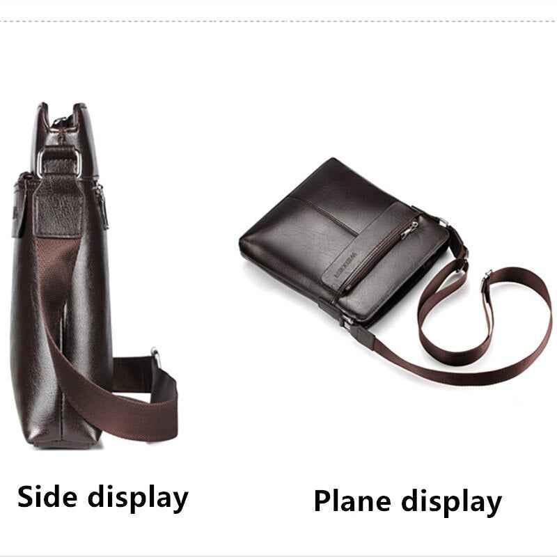 WEIXIER brand men's bag youth messenger bag zipper leather bag Ipad handbag men's shoulder bag - MODALIFE