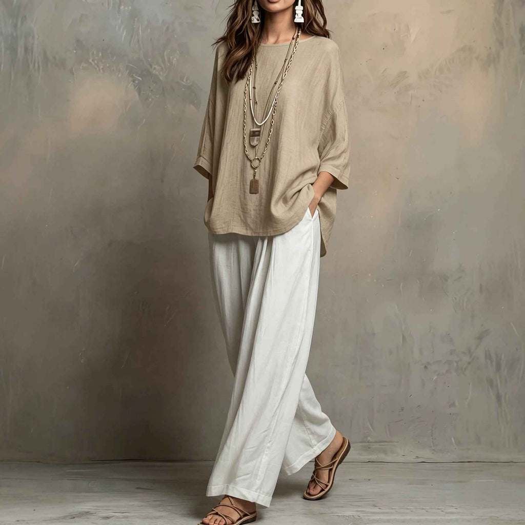 Bohemian Style Loose Elegant Set for Women Casual Vacation Outfit