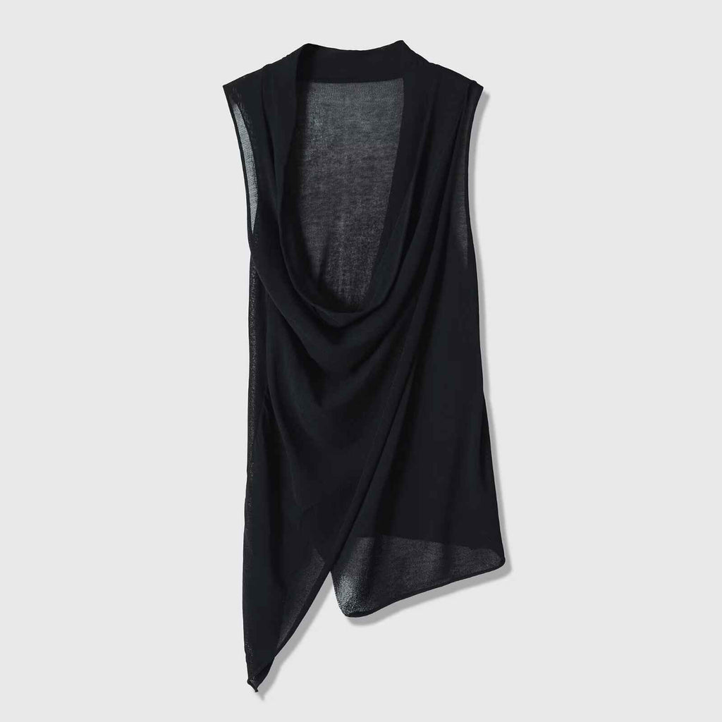 Sleeveless hanging double breasted knitted top - MODALIFE