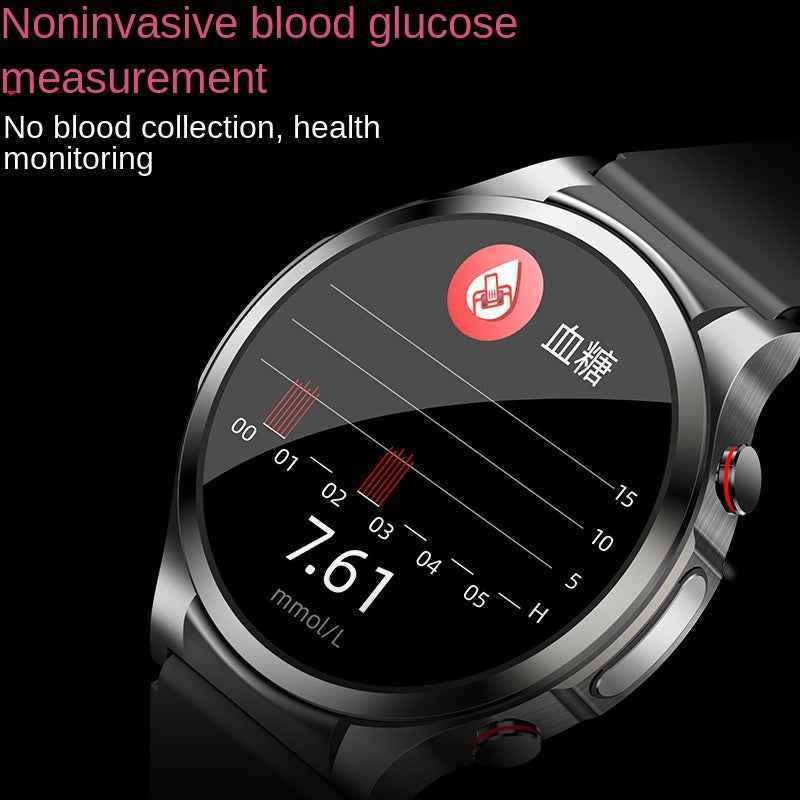 Blood glucose measurement electrocardiogram blood pressure heart rate body temperature exercise communication smart watch